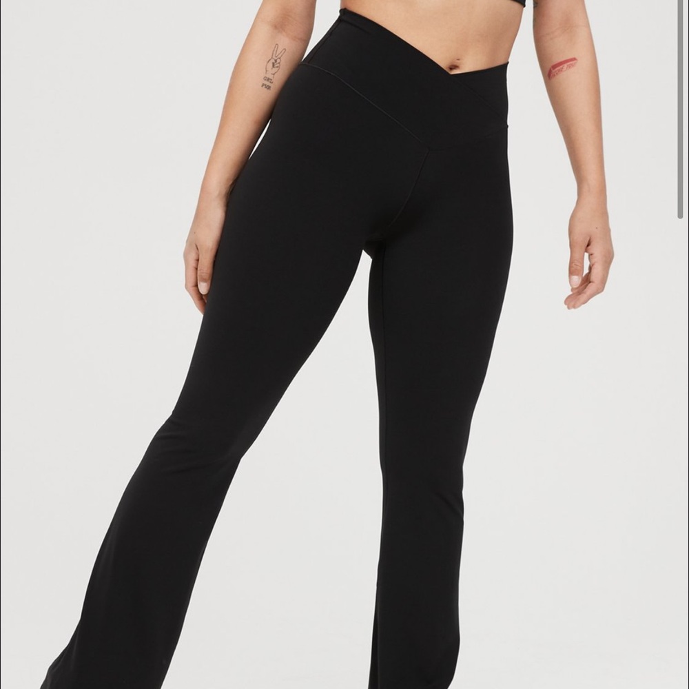 Aerie High Waisted Crossover Flared Legging